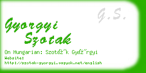 gyorgyi szotak business card